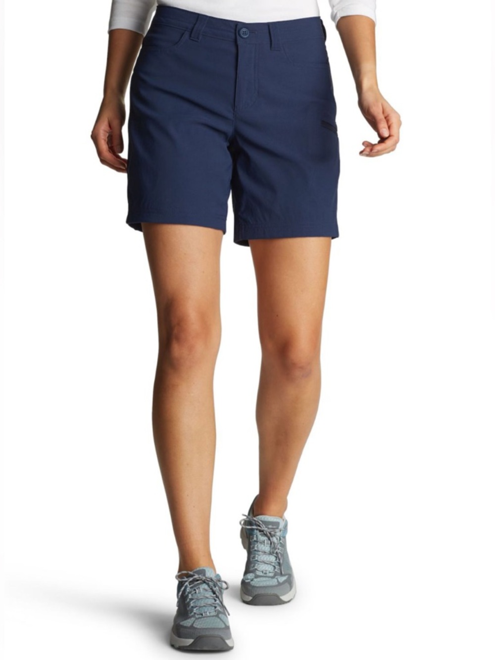 NWT Eddie Bauer Women’s Rainier Waterproof Active Shorts in Medium Indigo 10